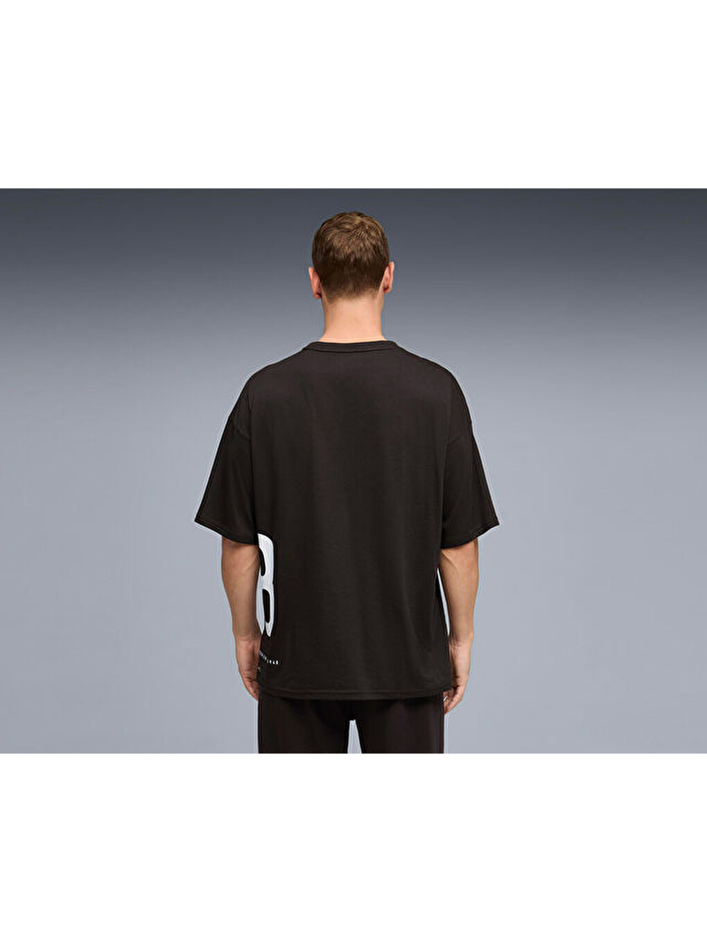 M Graphic Oversized Tee Erkek Antrenman Tişörtü 52852801 Siyah-3