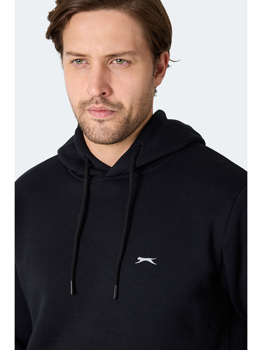 MOONLIGHT I Erkek Kapüşonlu Siyah Sweatshırt-1