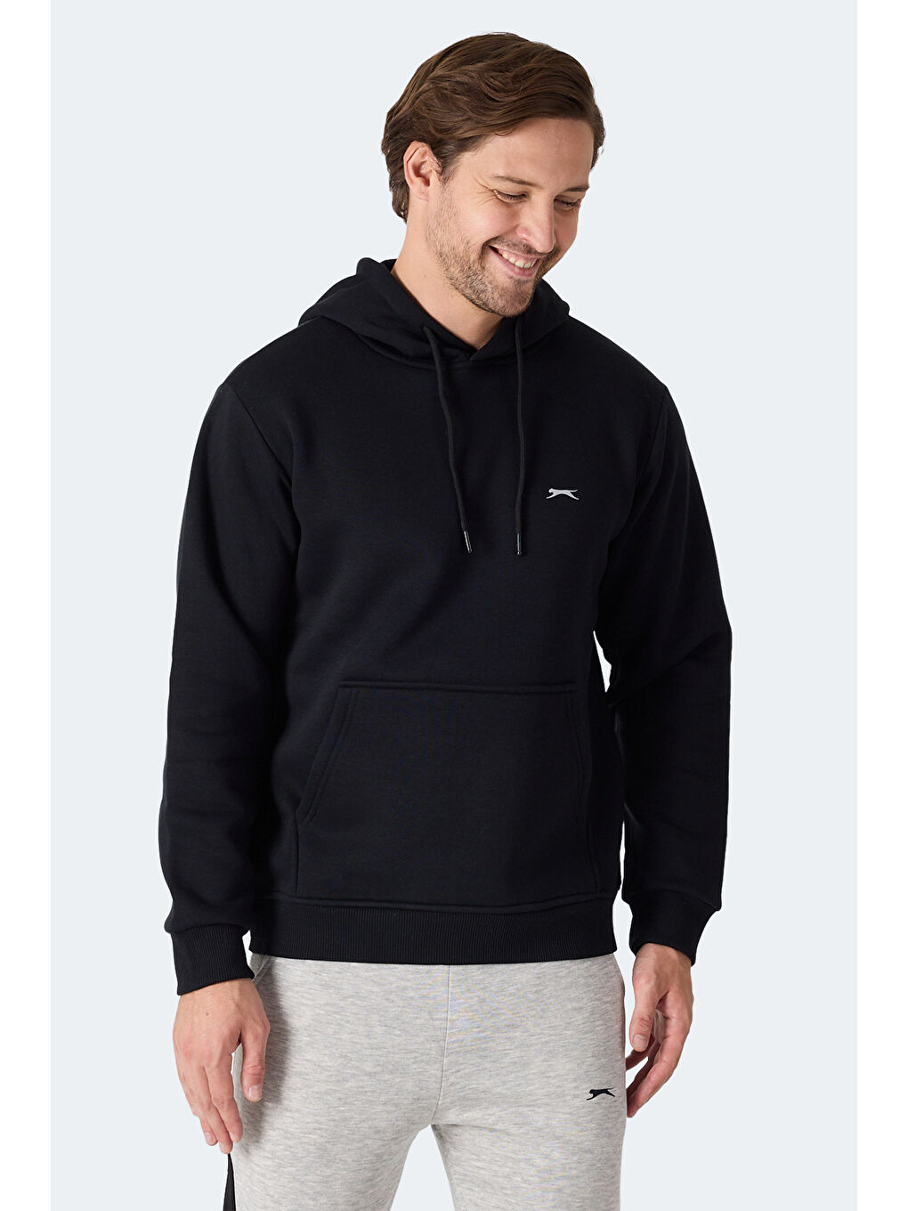 MOONLIGHT I Erkek Kapüşonlu Siyah Sweatshırt-2