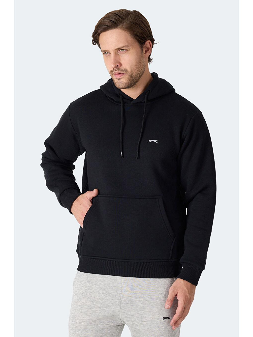 MOONLIGHT I Erkek Kapüşonlu Siyah Sweatshırt-3