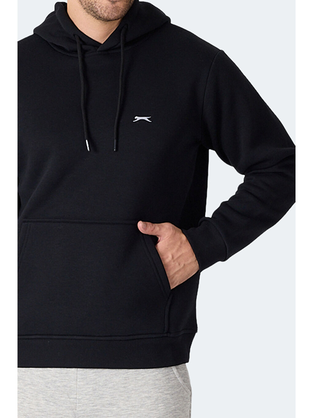 MOONLIGHT I Erkek Kapüşonlu Siyah Sweatshırt-4