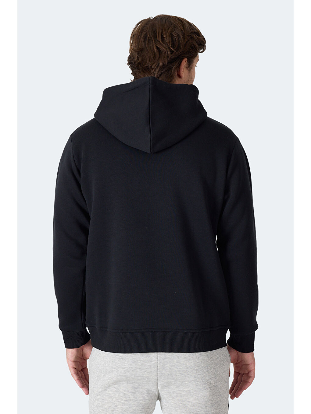 MOONLIGHT I Erkek Kapüşonlu Siyah Sweatshırt-5