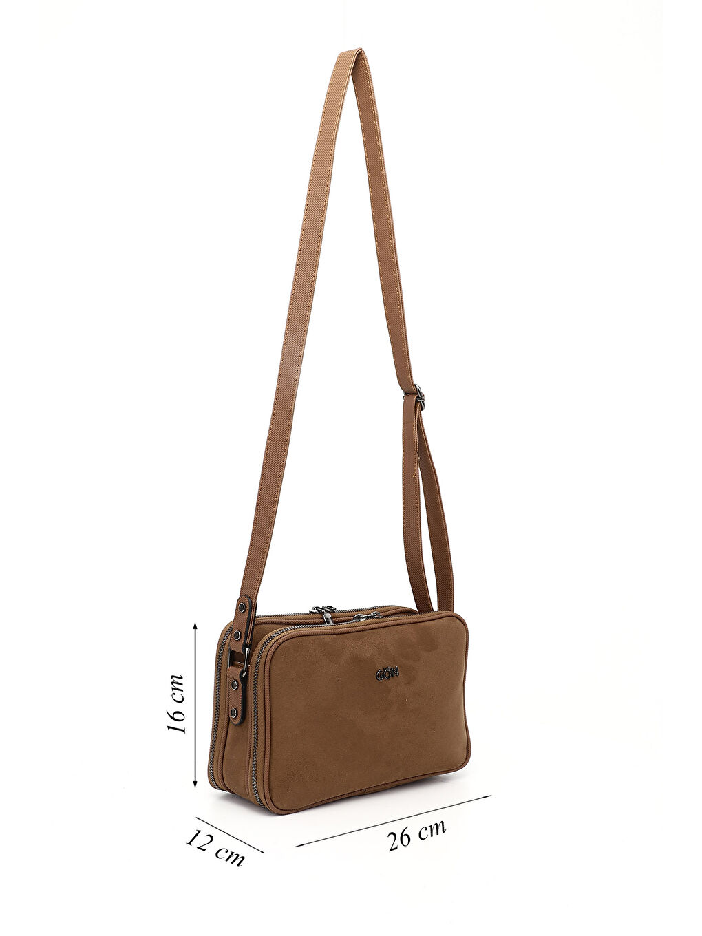 Kahverengi Kadın KAHVERENGİ-TABA Uzun Askılı Omuz Çantası-2