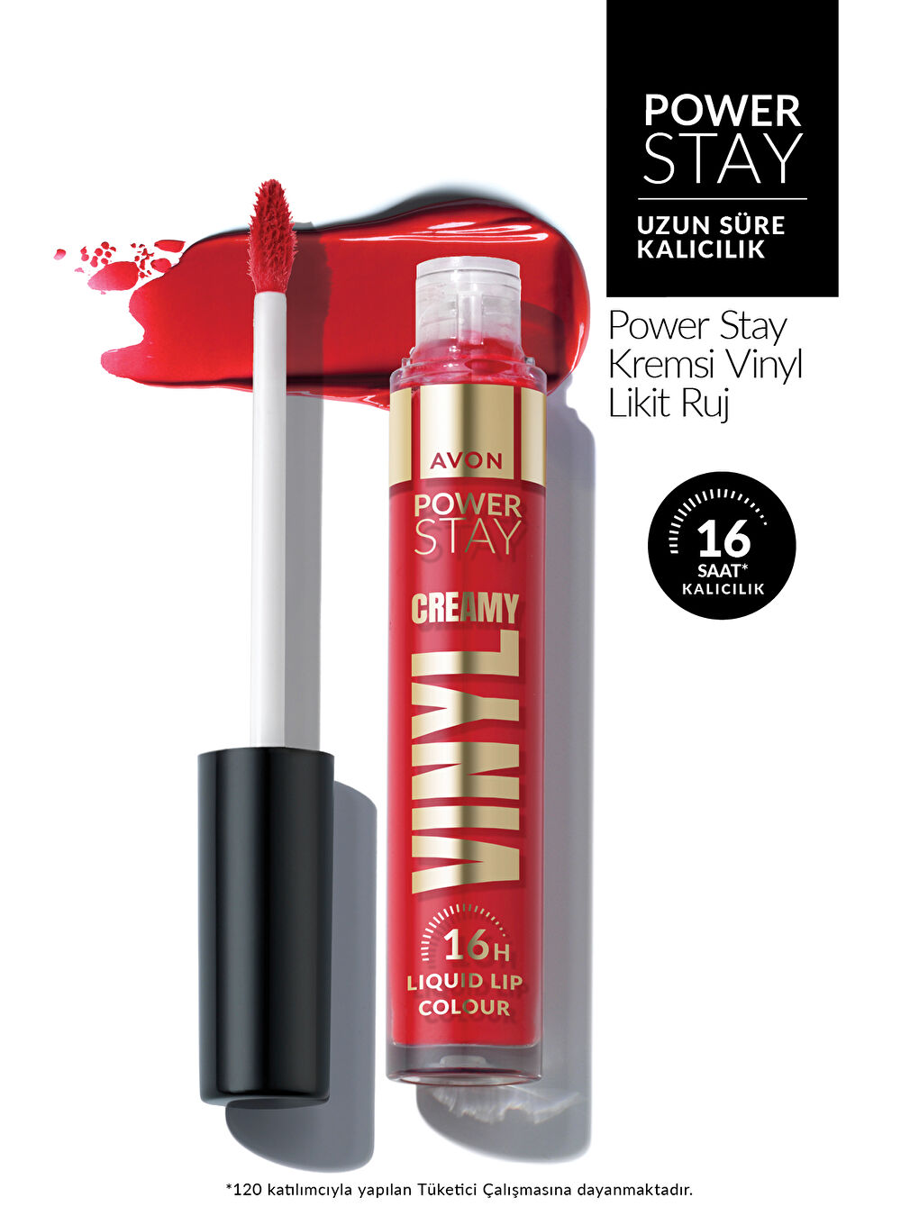 Power Stay Kremsi Vinyl Likit Ruj - Resilient Red-1