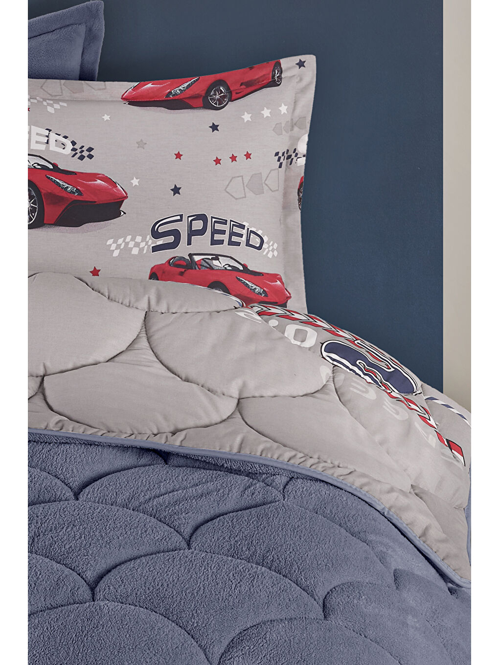 Kırmızı Wellsoft Tek Kişilik Uyku Seti Çift Taraflı Speed-2