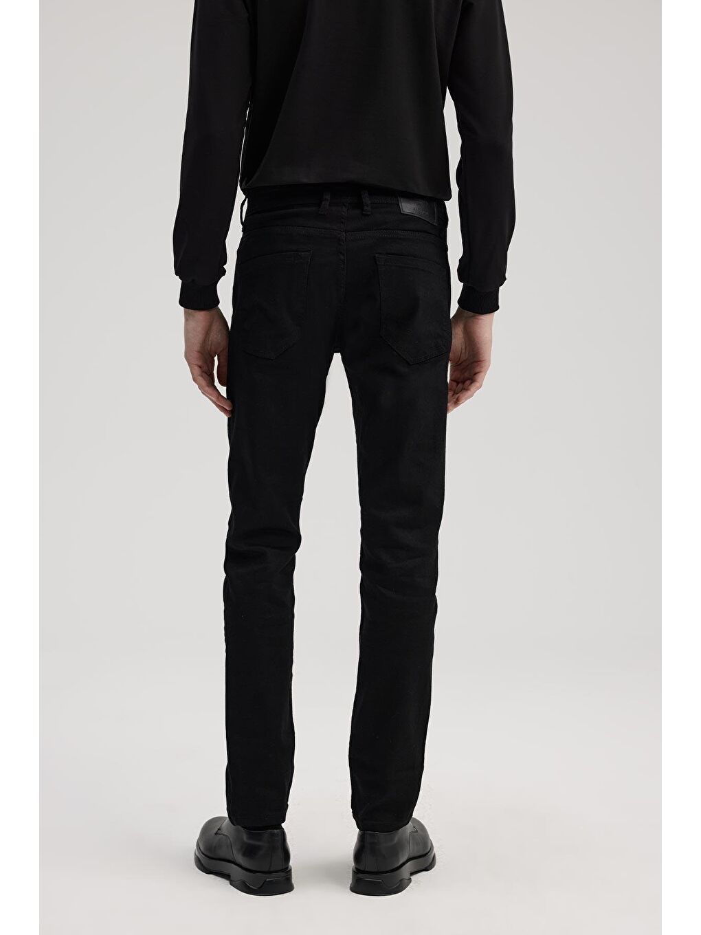 Siyah Slim Fit 5 Cep Jean Pantolon-3