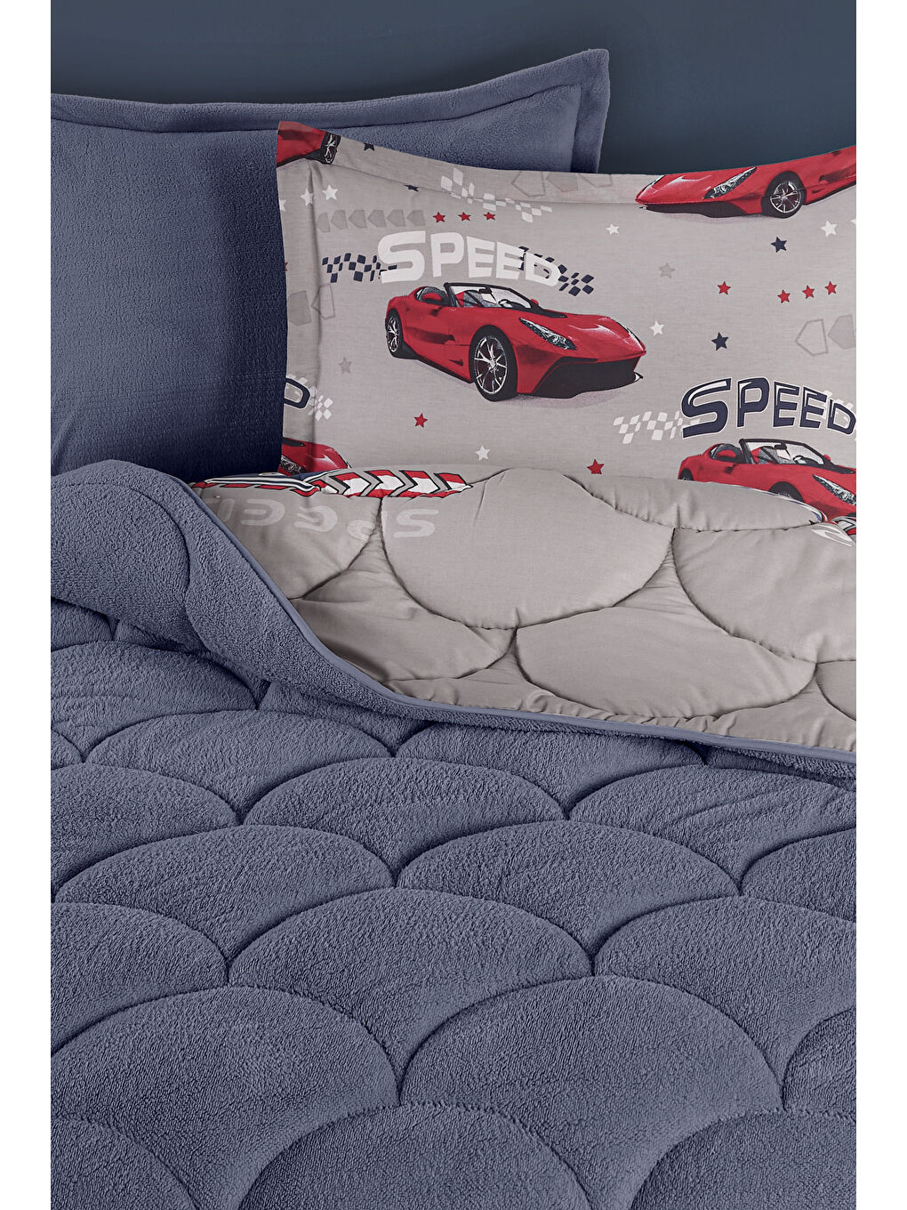 Kırmızı Wellsoft Tek Kişilik Uyku Seti Çift Taraflı Speed-3