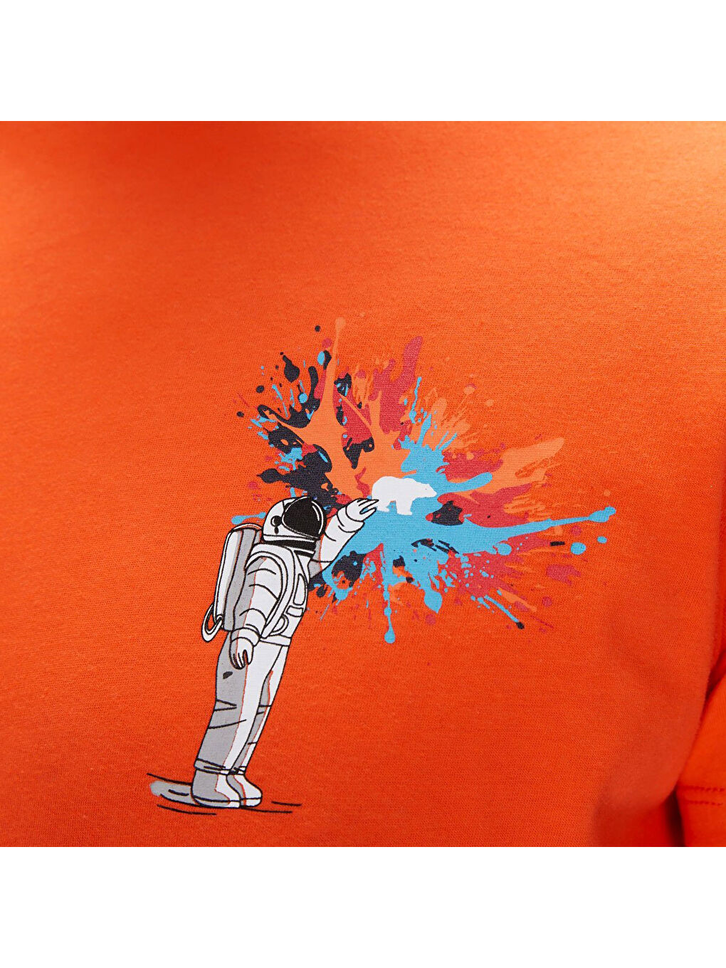 Endless Erkek Turuncu Yuvarlak Yaka Tişört-3