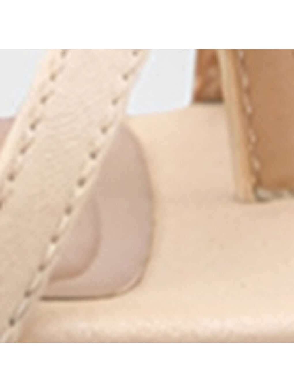 Bej Lacey Saten Orta Topuklu Küt Burunlu Kadın Sandalet-6