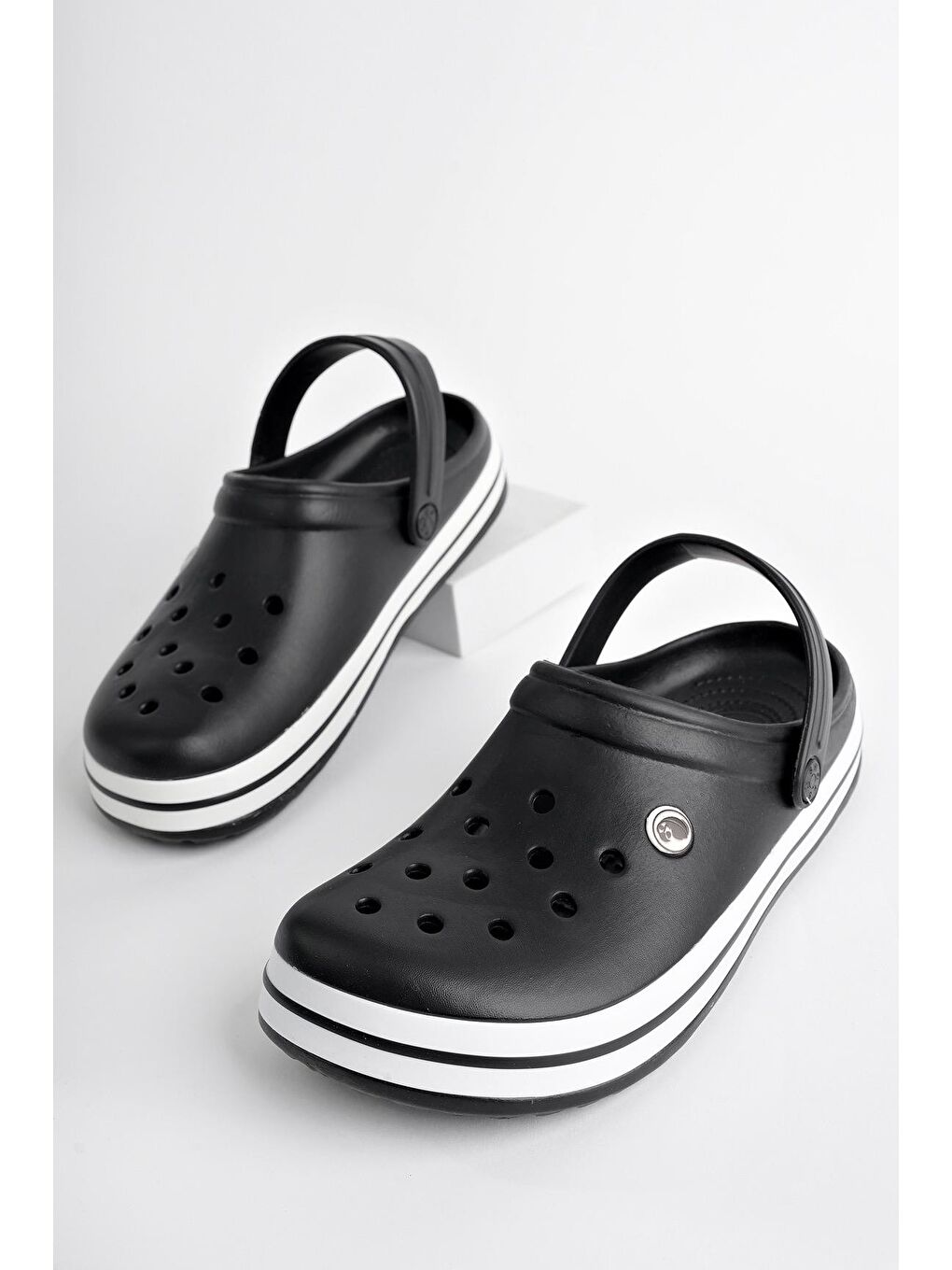 Siyah Aqua Step Unisex Suya Dayanıklı Terlik Havuz Deniz Plaj Hastane Terliği