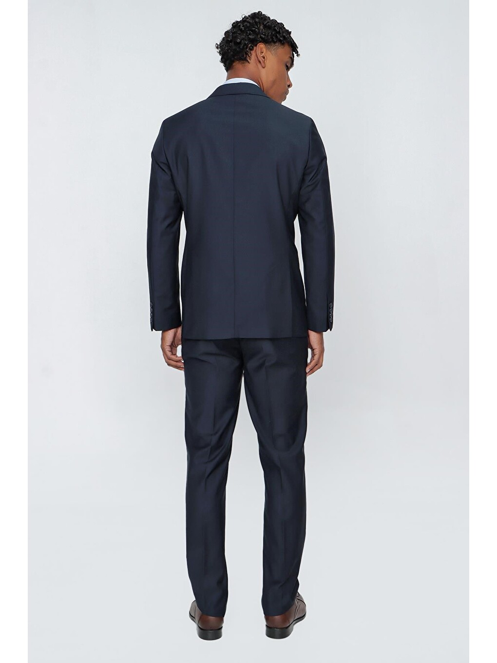 Lacivert Mono Yaka Gabardin Astarlı Esnek 4 Drop Comfort Fit Basic Takım Elbise 1001255009-4