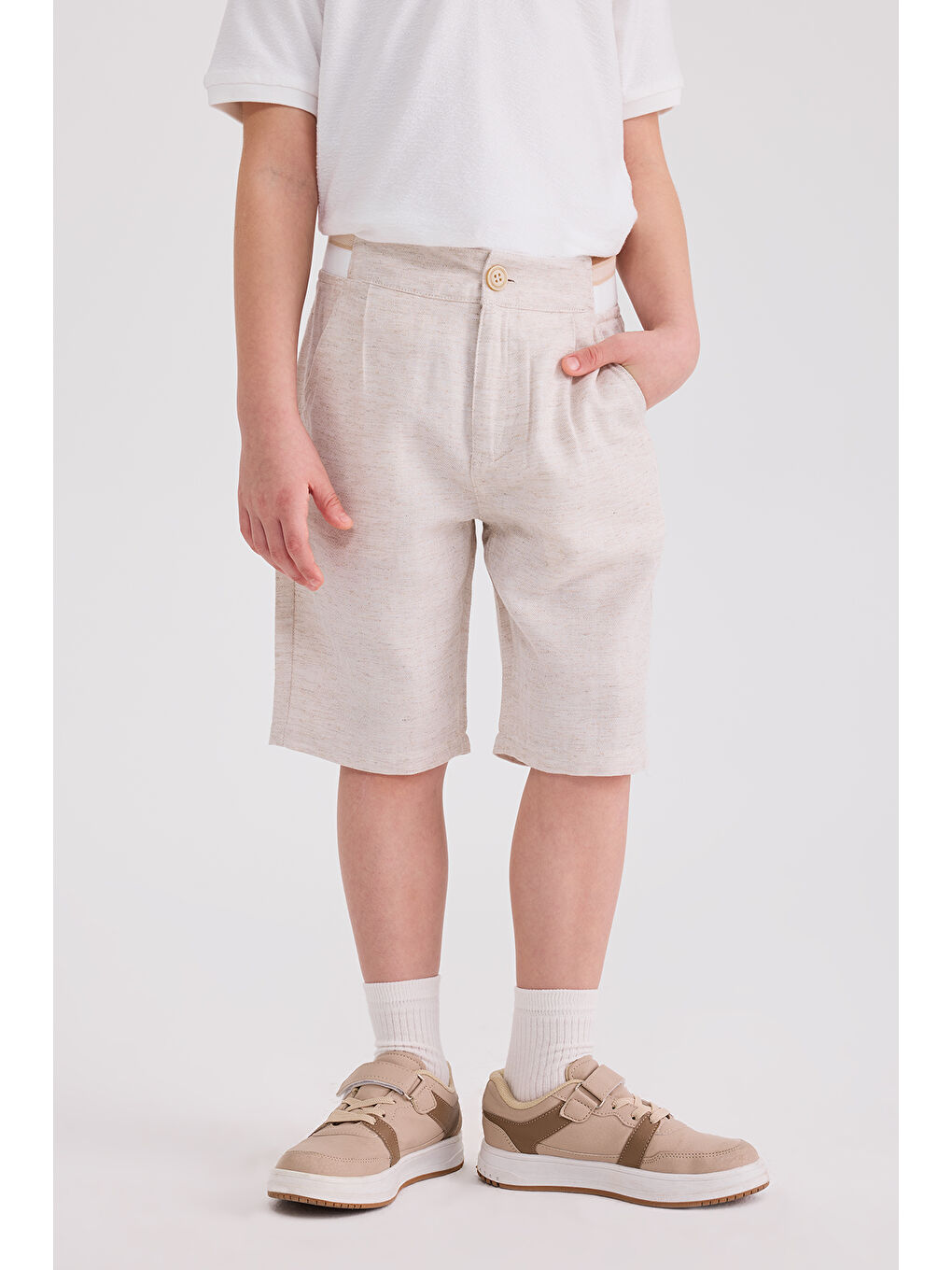 Erkek Çocuk Bej Şort-5