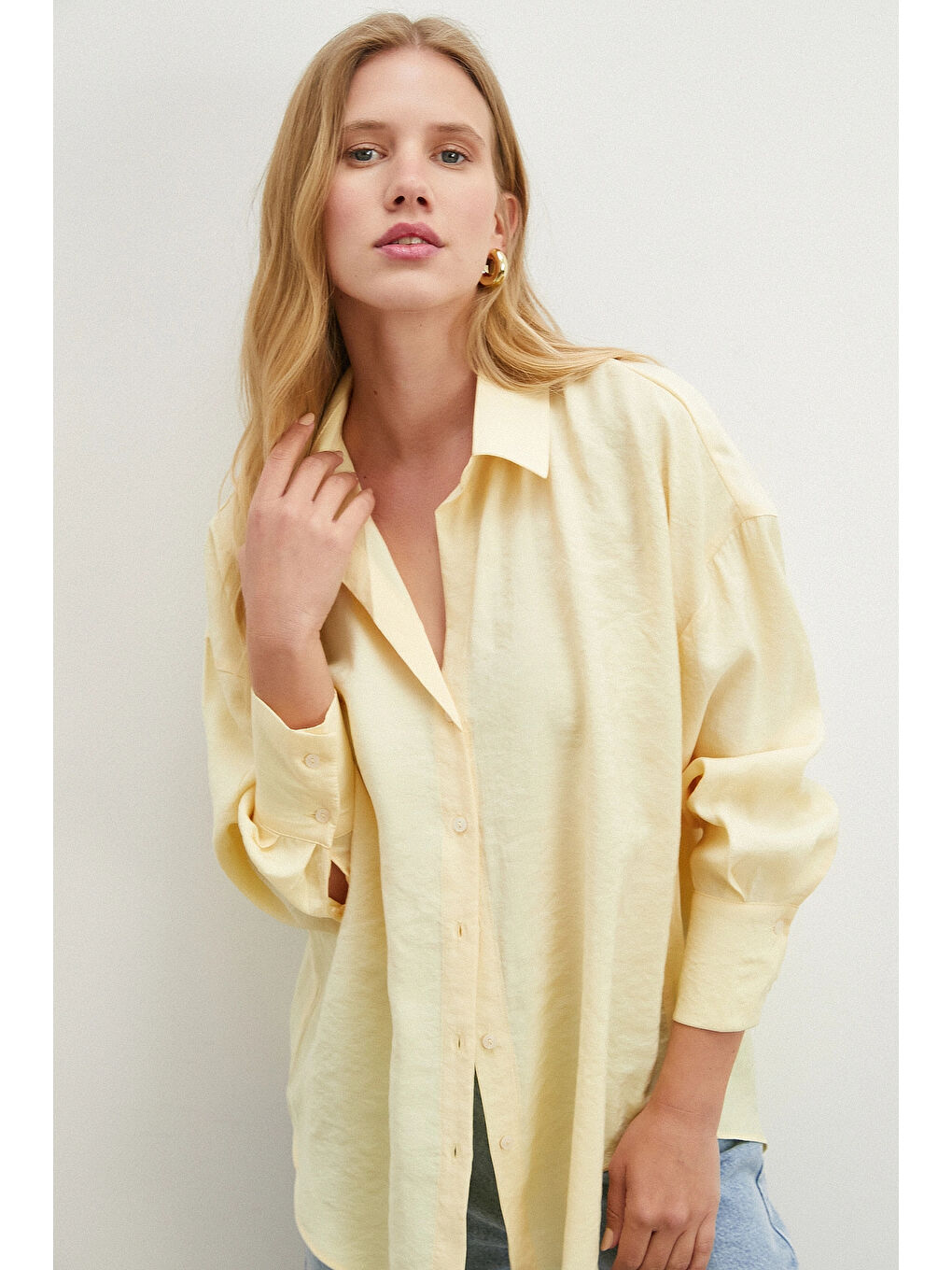 Basic Modal Gömlek Sarı