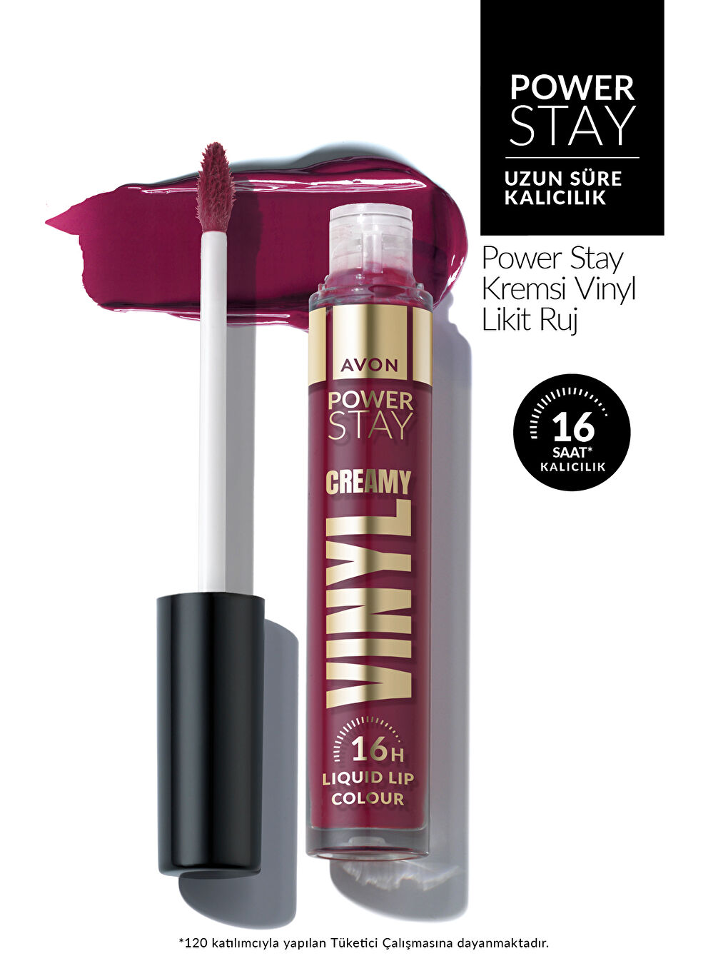 Power Stay Kremsi Vinyl Likit Ruj - In Charge Mauve-1