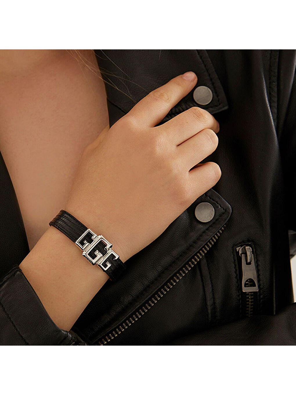 Siyah JGUJUBB01218JWRHTU Kadın Bileklik-1