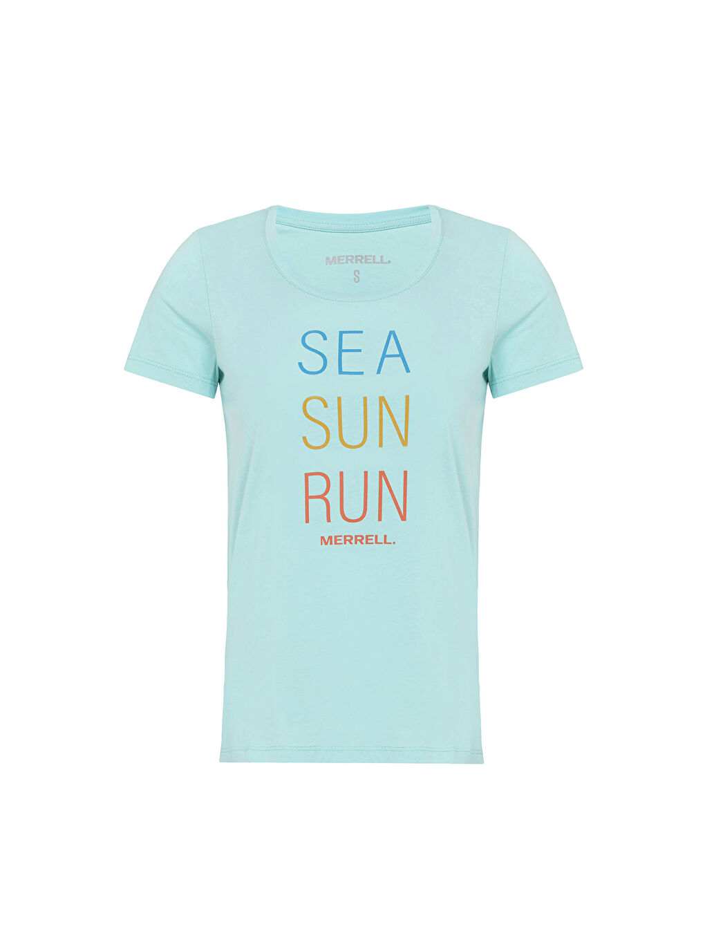 Turkuaz Motto Kadın Mavi Tişört