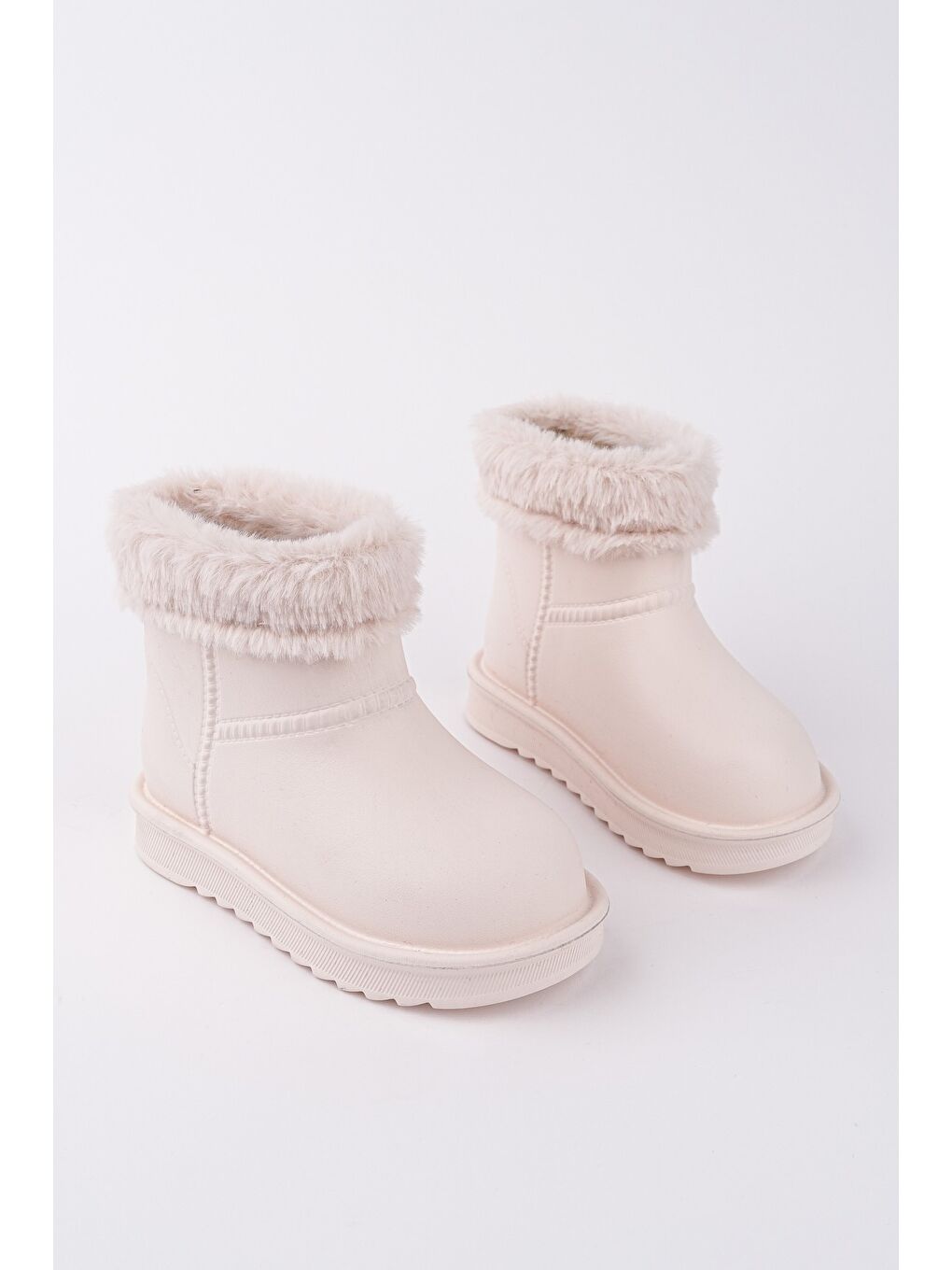 Bej FRİGUS Çocuk Kürklü Yağmur Ve Kar Botu-2