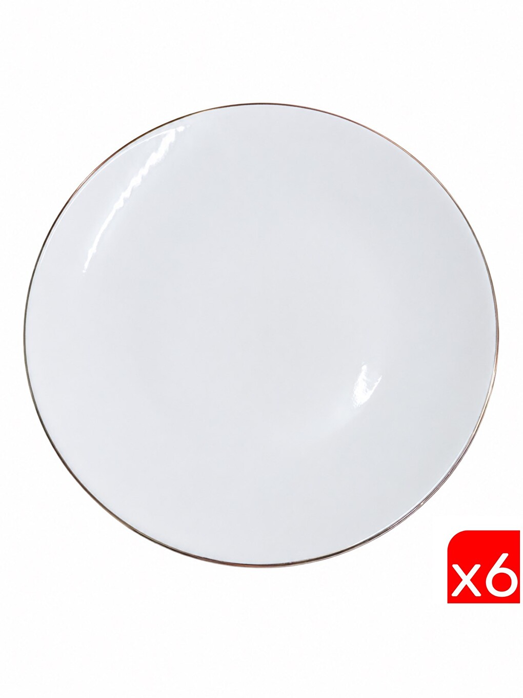 Karışık Porselen Chic Altın Yaldızlı Pasta Tabağı 20,50cm 6 Lı