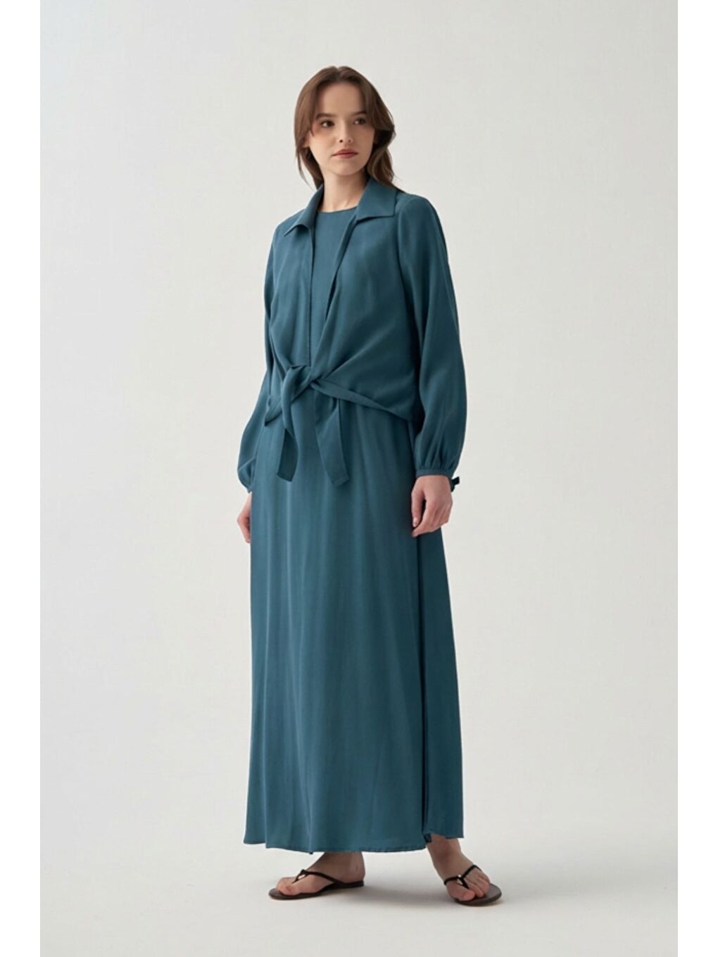 Yeşil-Modal Kolsuz İçlik