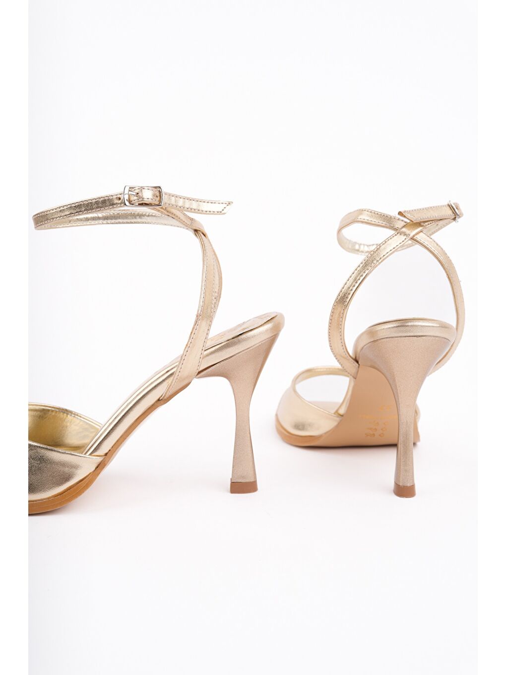 Sarı CHARLOT Bilekten Bağlamalı Kadın İnce Topuklu Ayakkabı-2