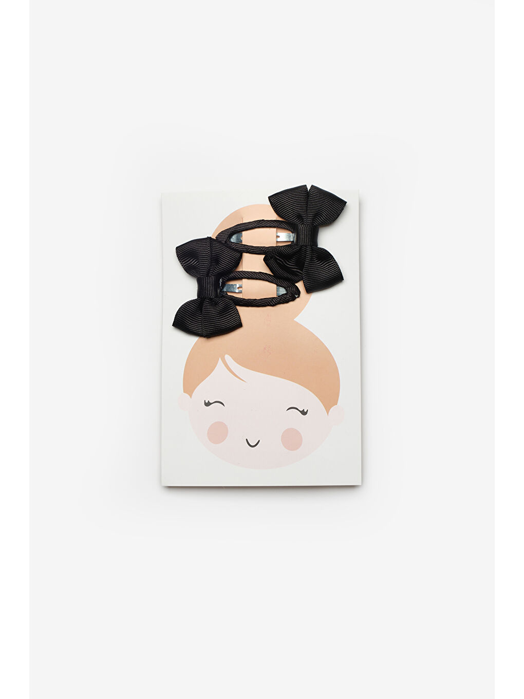 Siyah İkili Fiyonk Kız Çocuk Çıt Çıt Toka