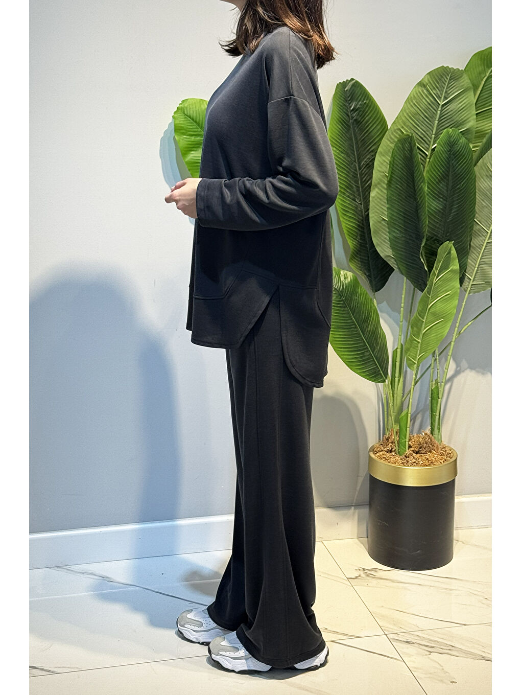 Tunik Pantolon Takım 3136 Antrasit-2