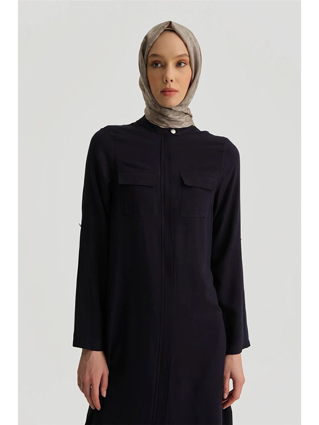 İki Cepli Tunik 25Yh4217 Lacivert-2