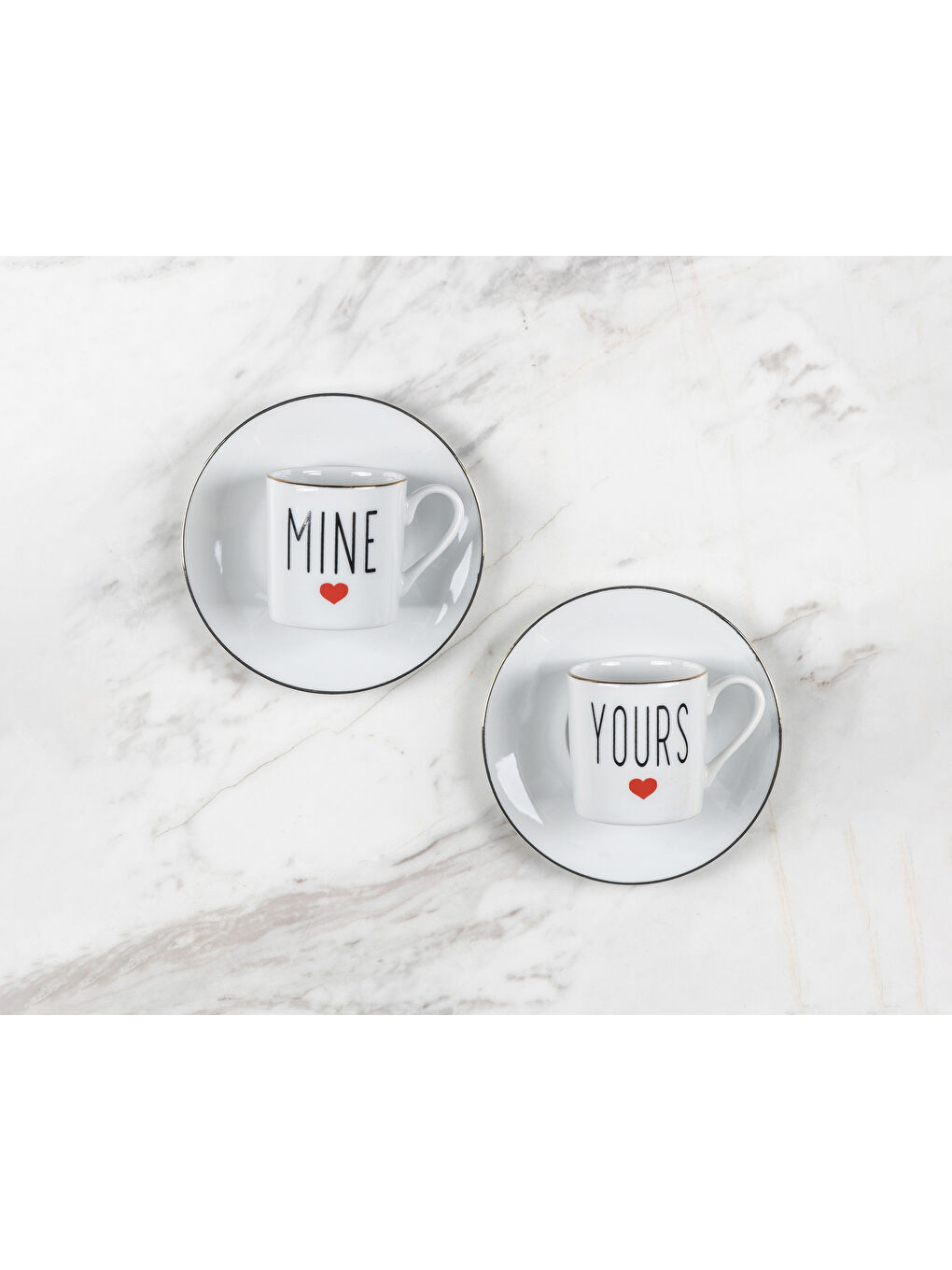 Beyaz 'Mine&Yours' Fincan Seti