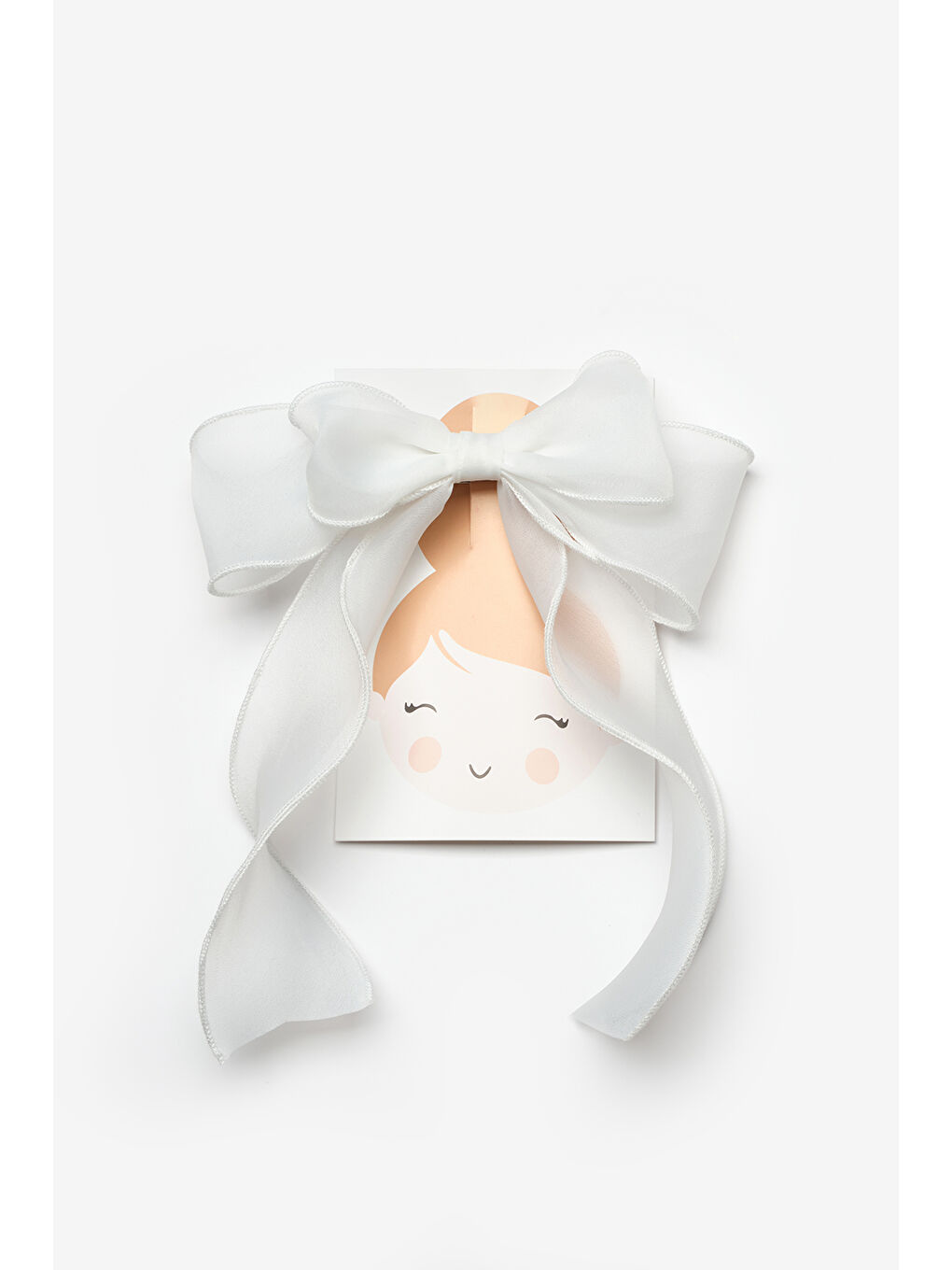 Beyaz Kuyruklu Fiyonk Kız Çocuk Otomatik Toka