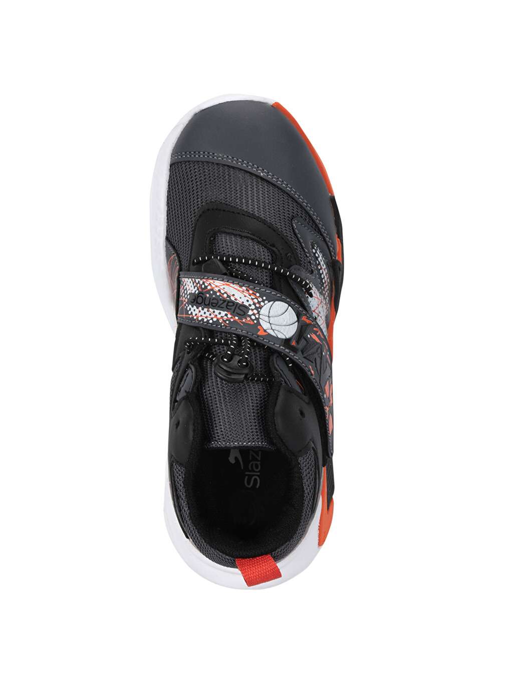 Knıght I Unisex Çocuk Cırt Cırtlı Koyu Gri / Turuncu Günlük Spor Ayakkabısı-4