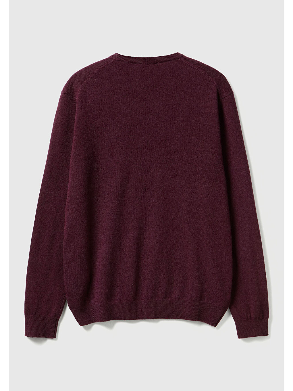 Erkek Mürdüm %100 Merino Bisiklet Yaka Kazak-3