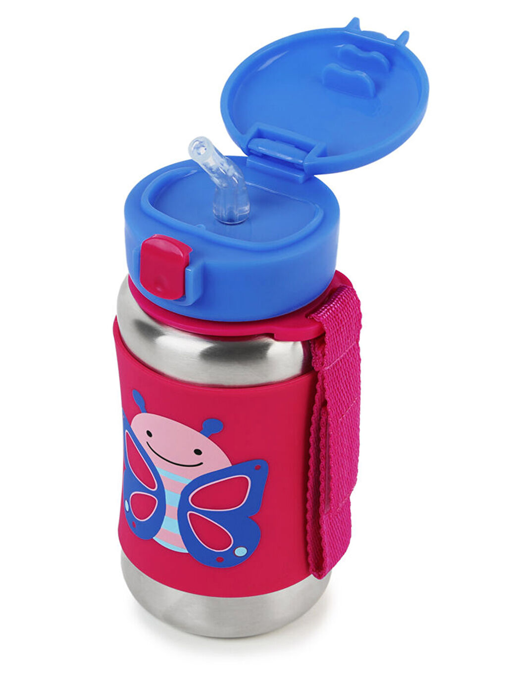 Zoo Paslanmaz Çelik Pipetli Suluk Kelebek-1