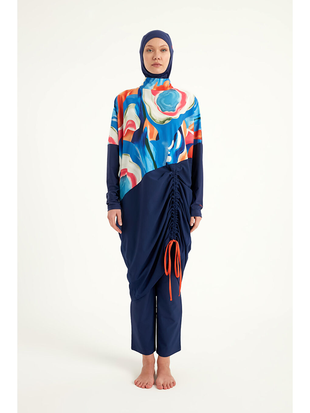 Tam Kapalı Tesettür Mayo M2515 Lacivert-4