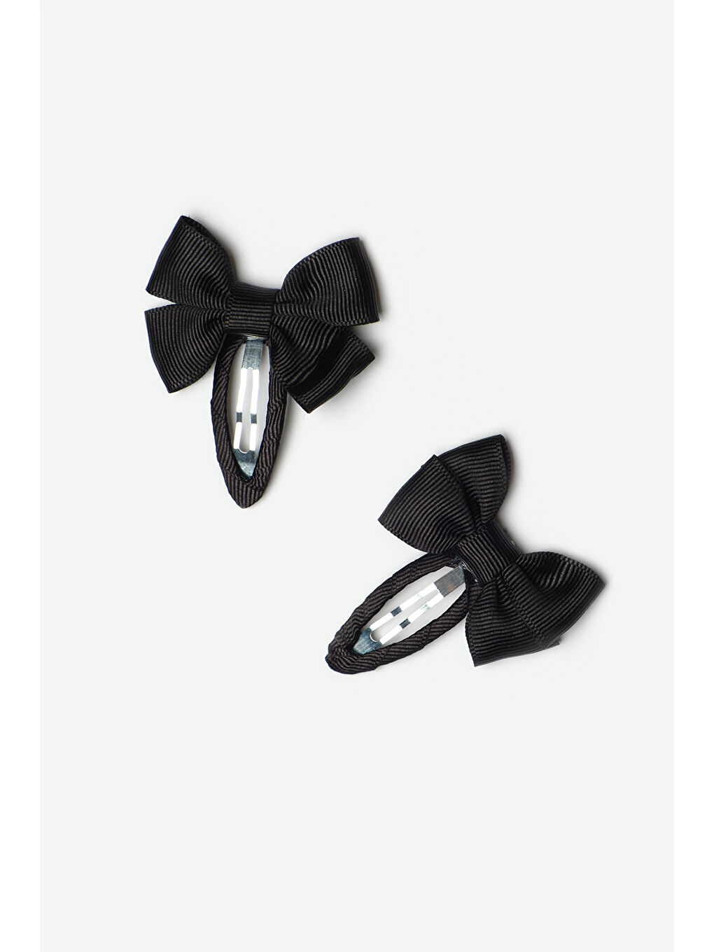 Siyah İkili Fiyonk Kız Çocuk Çıt Çıt Toka-1