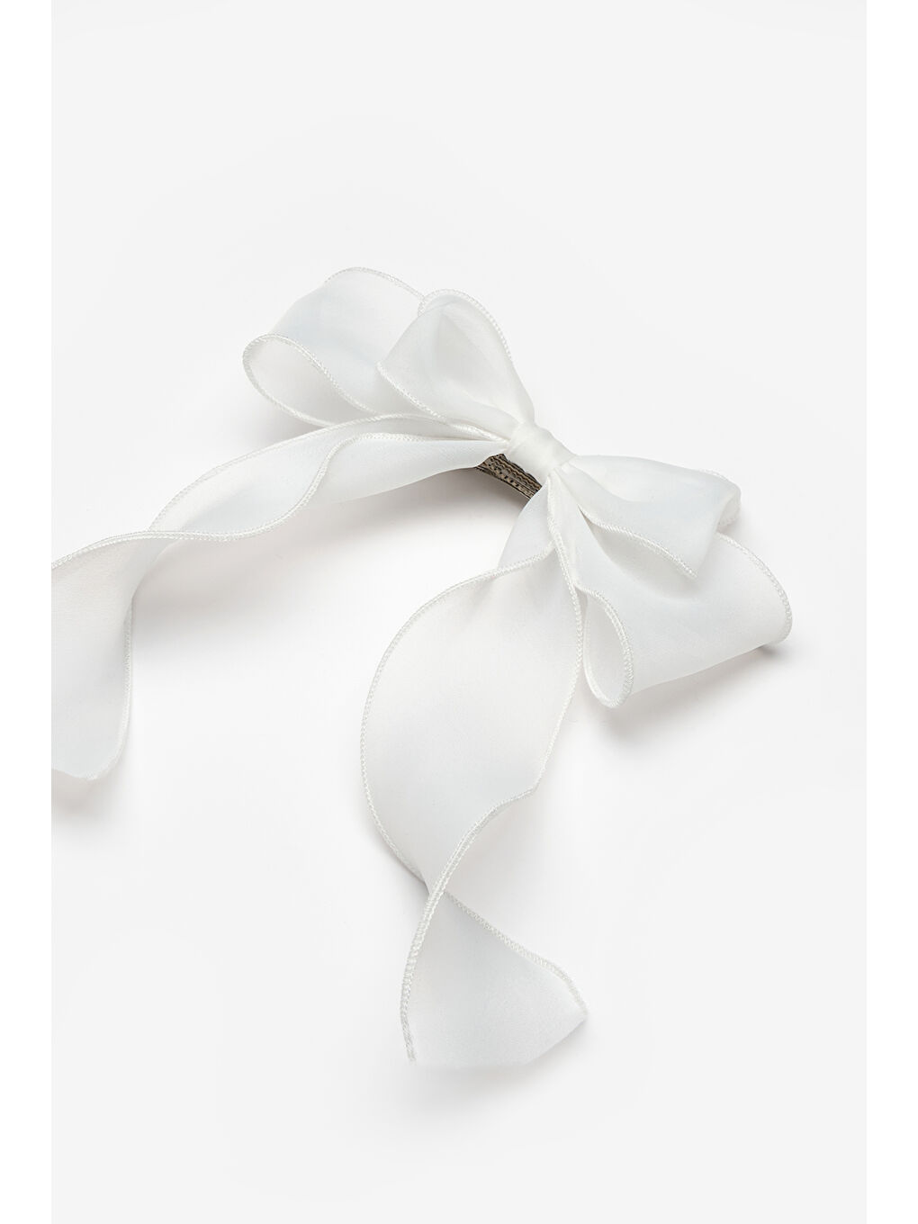 Beyaz Kuyruklu Fiyonk Kız Çocuk Otomatik Toka-1