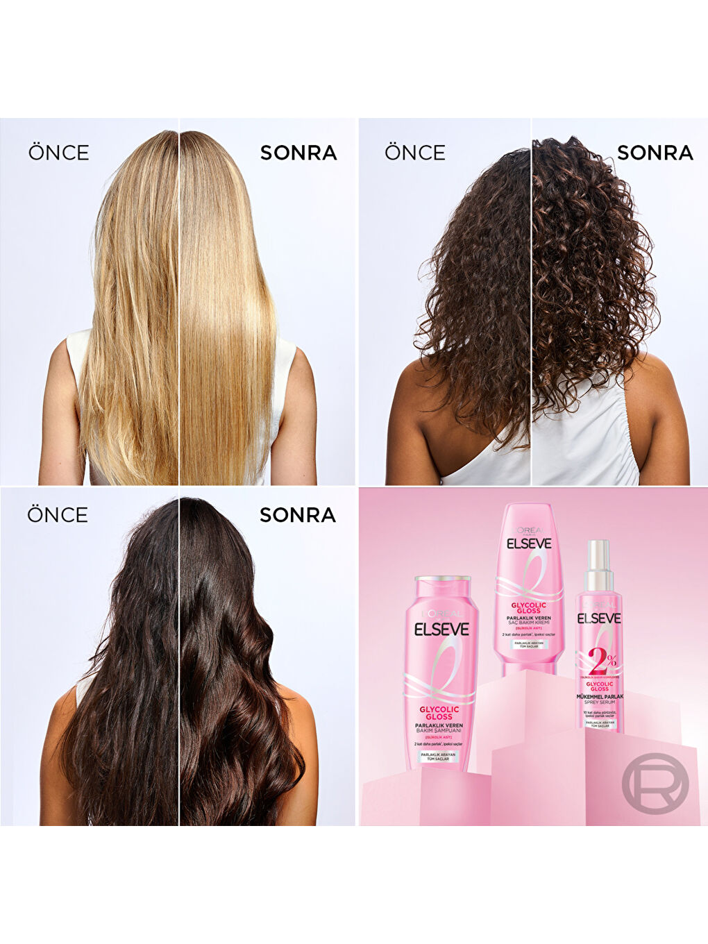 Elseve Glycolic Gloss Parlaklık Veren Bakım Şampuanı 300ml-4