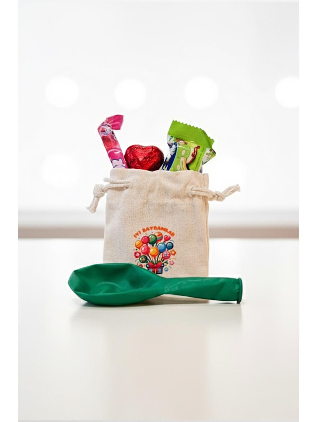 Ekru İçi Dolu Mini Bayram Kesesi 8x9cm (10ADET)-2