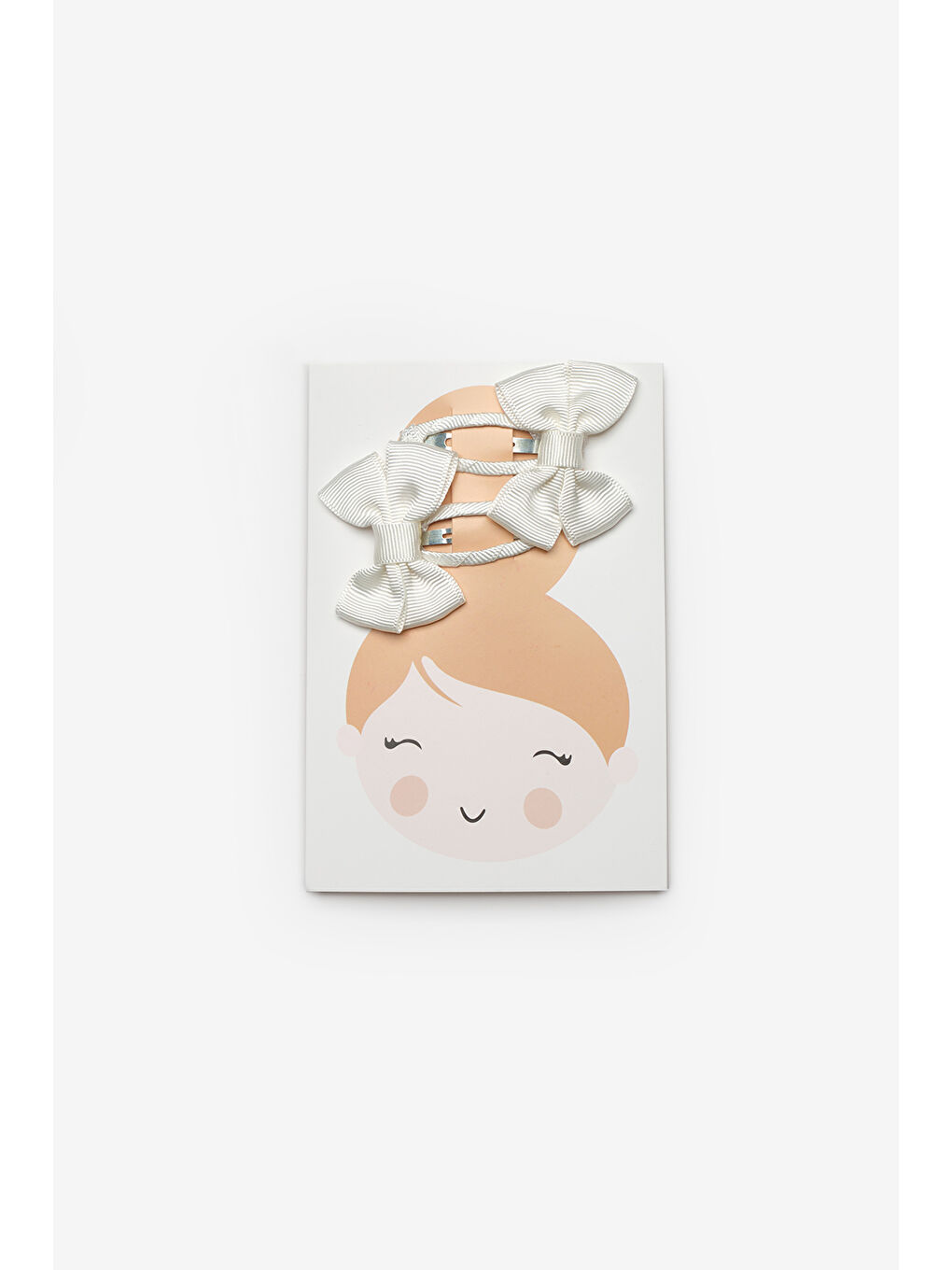 Beyaz İkili Fiyonk Kız Çocuk Çıt Çıt Toka