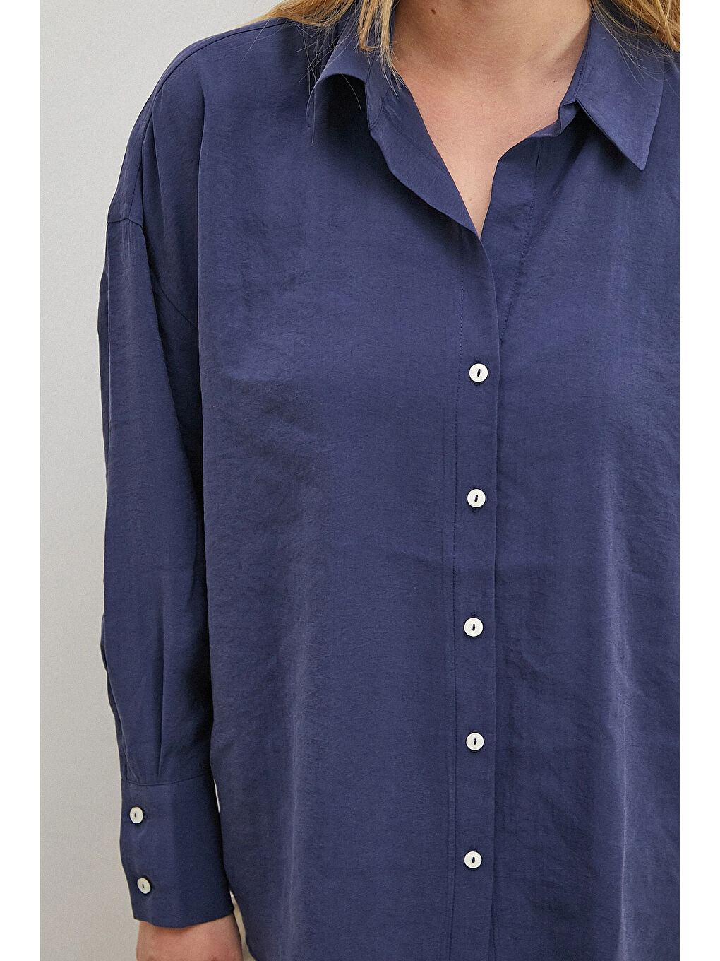 Basic Modal Gömlek Lacivert-2