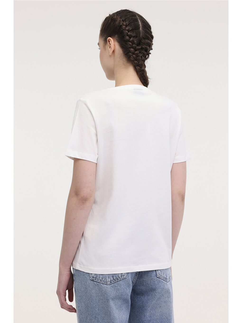 Bej WL VENUS 11MD1052 4FX Ekru Kadın Kısa Kol T-Shirt-1