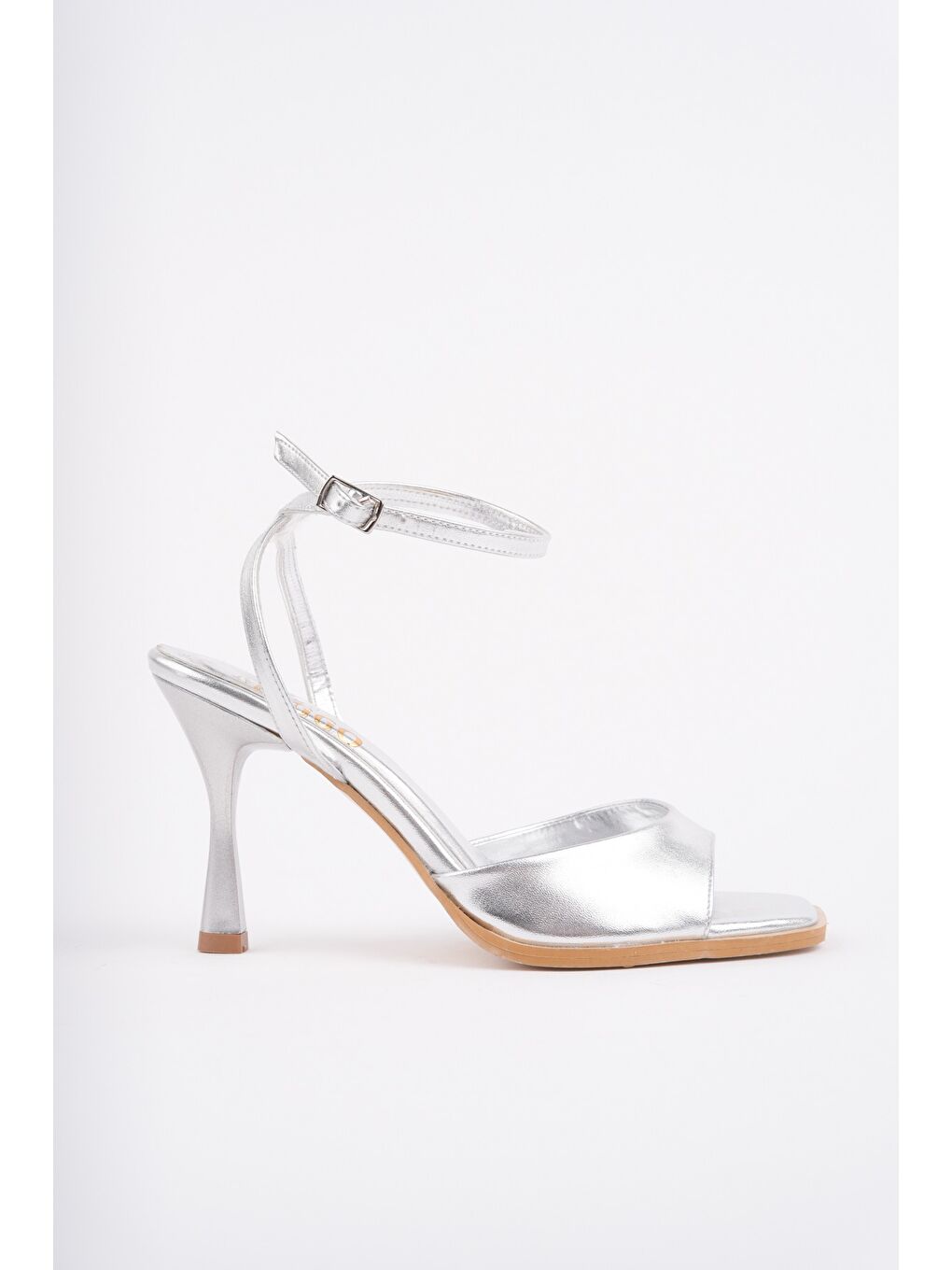 Gri CHARLOT Bilekten Bağlamalı Kadın İnce Topuklu Ayakkabı