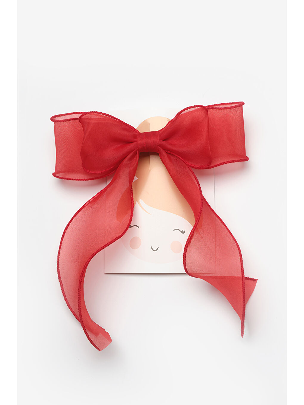 Kırmızı Kuyruklu Fiyonk Kız Çocuk Otomatik Toka