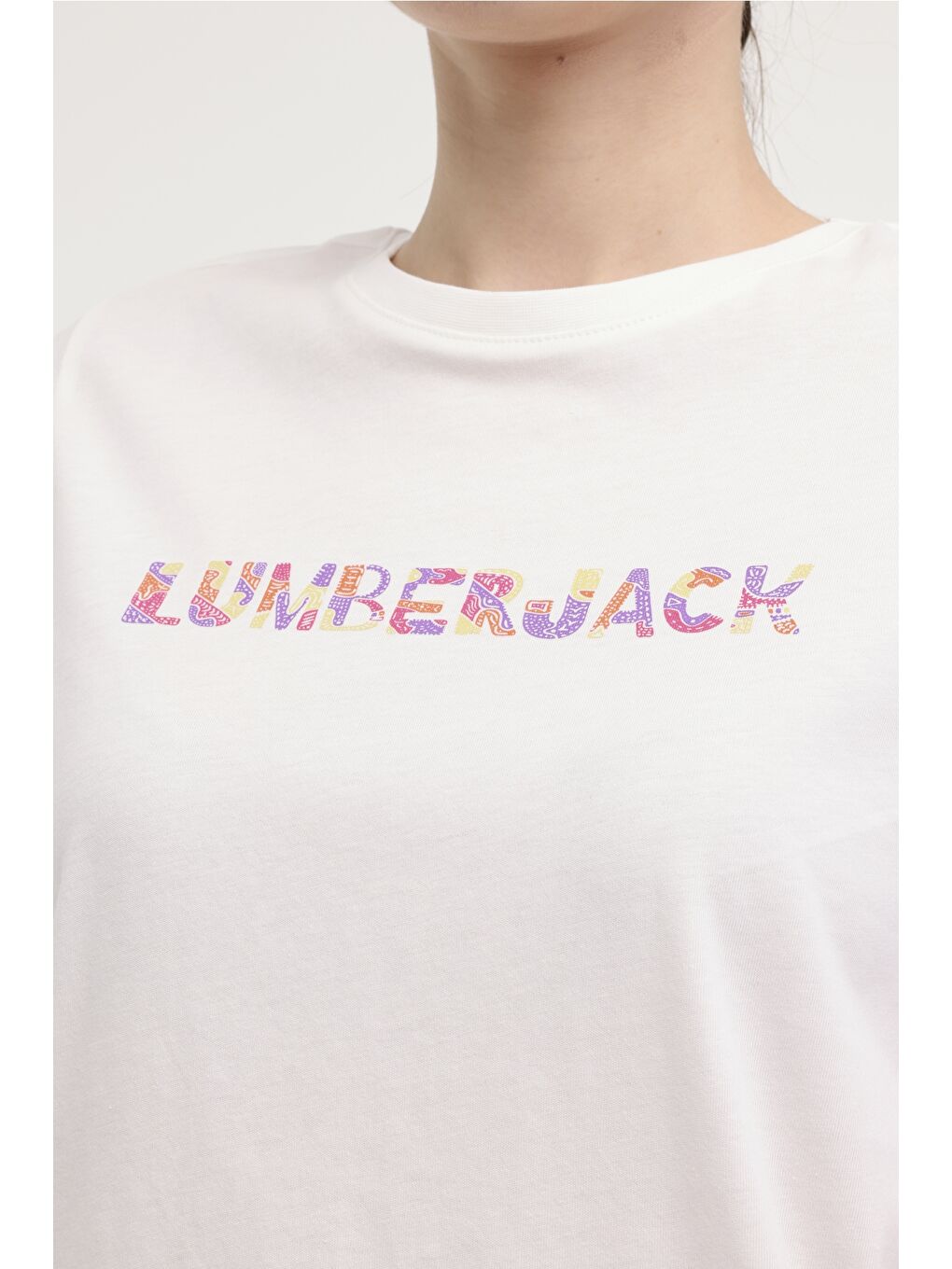 Bej WL VENUS 11MD1052 4FX Ekru Kadın Kısa Kol T-Shirt-3