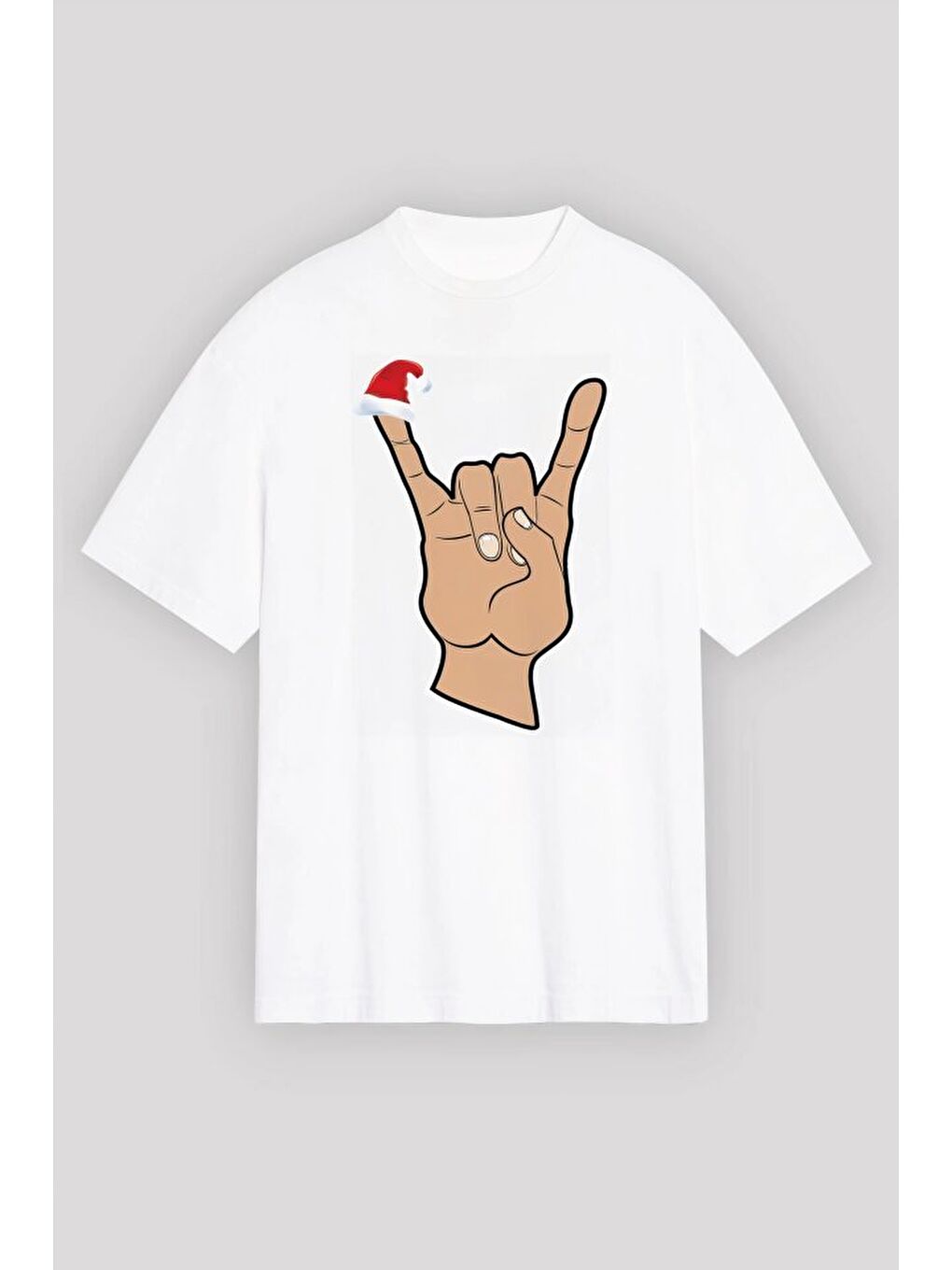 Serçe Parmak T-shirt - Beyaz