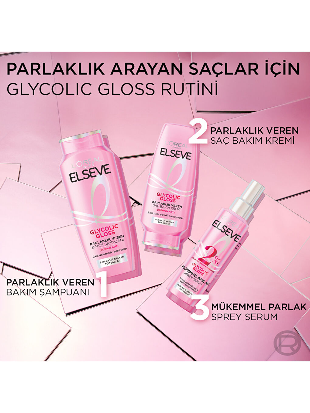 Elseve Glycolic Gloss Parlaklık Veren Bakım Şampuanı 300ml-5