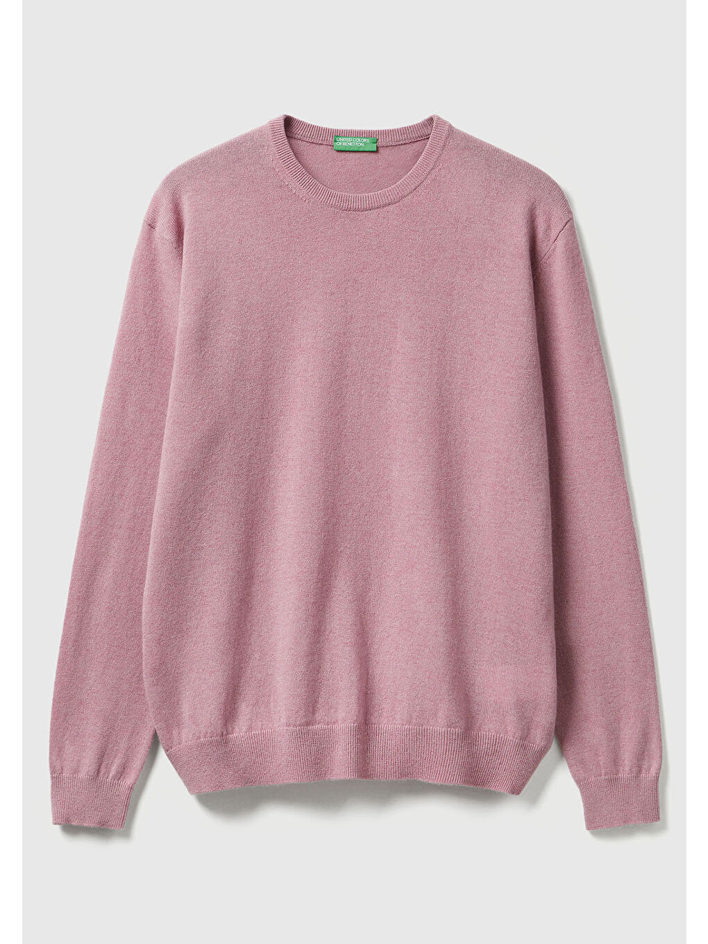 Erkek Koyu Pembe %100 Merino Bisiklet Yaka Kazak-1