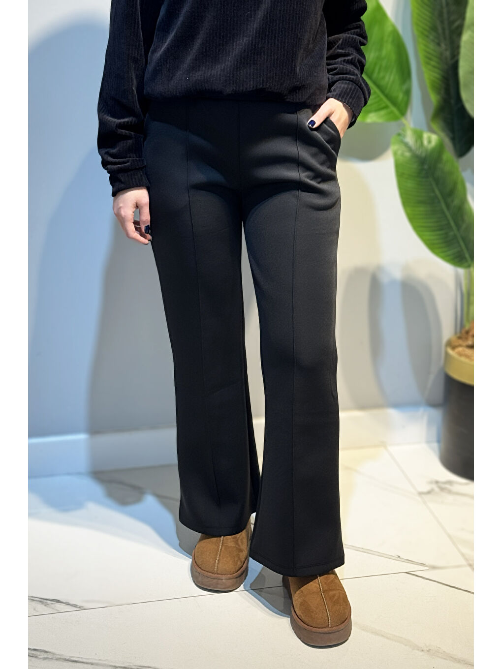 Nervür Dikişli Pantolon 2450 Siyah-1