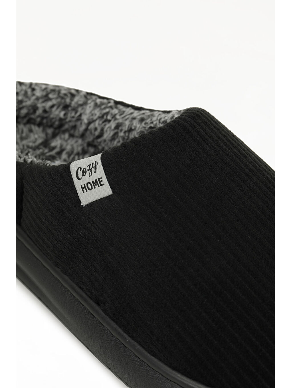 610045.M5PR Siyah Erkek Ev Terliği-6