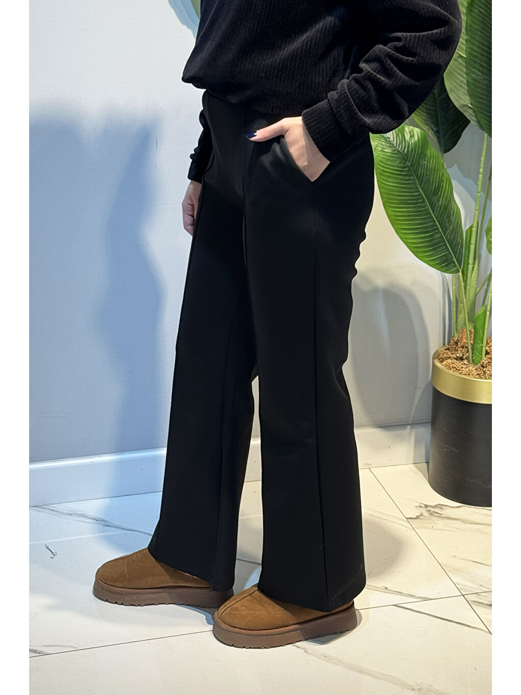 Nervür Dikişli Pantolon 2450 Siyah-2