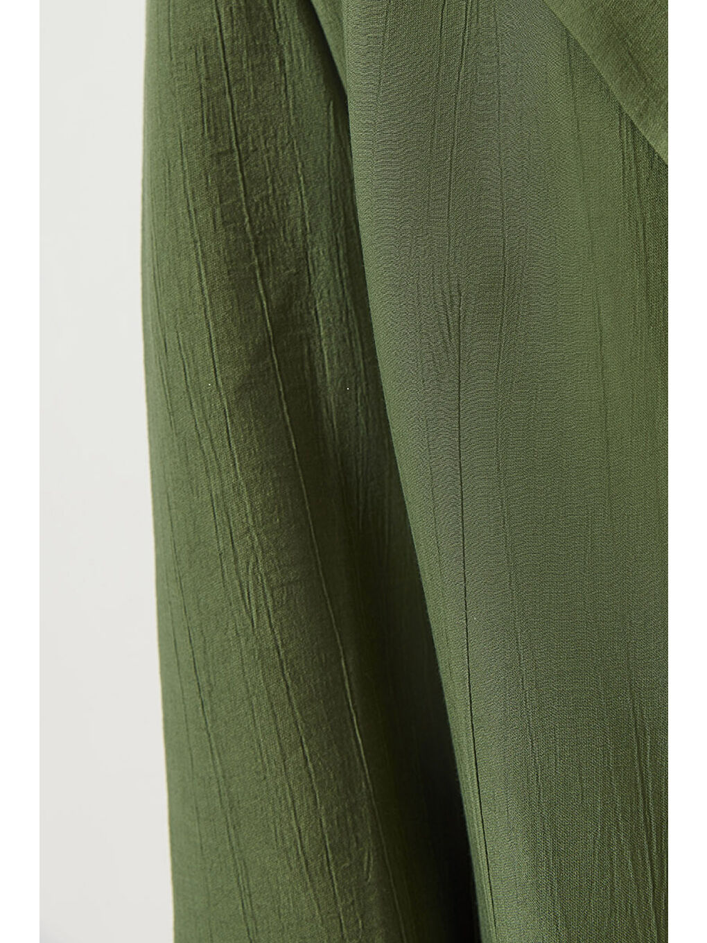 Yeşil Kadın Vatkalı Astarı Çizgili Çilek Kumaş Blazer Ceket-6